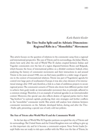 The Tito-Stalin Split and its Adriatic Dimension: Regional Rifts in a “Monolithic” Movement