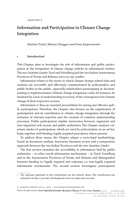 Information and Participation in Climate Change Integration