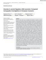 Anemias in ancient Egyptian child mummies: Computed tomography investigations in European museums