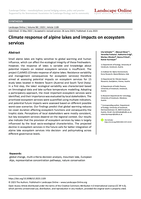 Climate response of alpine lakes and impacts on ecosystem services