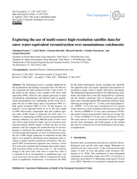 Exploring the use of multi-source high-resolution satellite data for snow water equivalent reconstruction over mountainous catchments