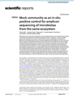 Mock community as an in situ positive control for amplicon sequencing of microbiotas from the same ecosystem