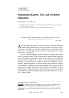 Educational Equity: The Call of Global Education [Editorial]