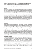 Effect of the yield proportion of grasses on the drying process of forage from lucerne-based leys in a mountain environment