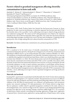 Factors related to grassland management affecting clostridia contamination in farm tank milk