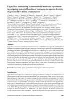 LegacyNet: introducing an international multi-site experiment investigating potential benefits of increasing the species diversity of grassland leys within crop rotations
