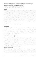 Overview of dry matter contents and drying rates of forage species to assess the drying ability of leys