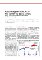 Ausdünnungsversuche 2022 – Was können wir daraus lernen?