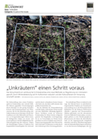 Unkräutern einen Schritt voraus