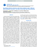Quantifying methane emissions under field conditions under 2 different dairy production scenarios: Low-input versus high-input milk production