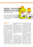 Revysion- Versuche gegen Apfelschorf und -mehltau