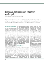Exklusive Apfelsorten in 10 Jahren  verdoppelt
