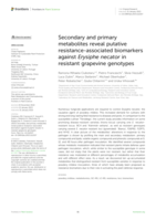 Secondary and primary metabolites reveal putative resistance_associated biomarkers against Erysiphe necator in resistant grapevine genotypes