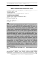 Children’s outdoor movement education: Position statement