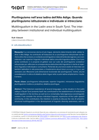 Plurilinguismo nell'area ladina dell'Alto Adige: Quando plurilinguismo istituzionale e individuale si intrecciano