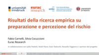 Risultati della ricerca empirica su preparazione e percezione del rischio