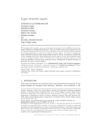 Logics of metric spaces
