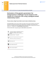 Estimation of the genetic parameters for temperament in Haflinger horses based on the results of a character test using a pedigree-based relationship matrix