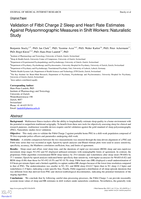 Validation of Fitbit Charge 2 Sleep and Heart Rate Estimates Against Polysomnographic Measures in Shift Workers: Naturalistic Study