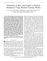 Estimation of Mass and Lengths of Sintered Workpieces using Machine Learning Models