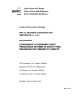 Comparison of different dairy production systems in South Tyrol regarding sustainability aspects