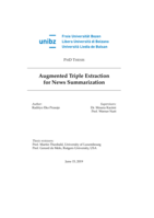 Augmented Triple Extraction for News Summarization