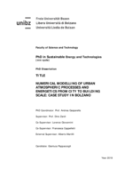 Numerical modelling of urban atmospheric processes and energetics from city to building scale: case study in Bolzano