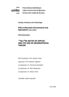 87SR/ 86SR ratio of apples and its use as geographical tracer