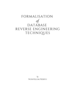 Formalisation of Database Reverse Engineering Techniques