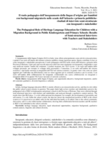 Il ruolo pedagogico dell’insegnamento della lingua d’origine per bambini con background migratorio nelle scuole dell’infanzia e primaria pubbliche: Risultati di interviste semi-strutturate con insegnanti e stakeholder = The Pedagogical Role of Heritage Language Education for Children with a Migration Background in Public Kindergartens and Primary Schools: Results of Semi-structured Interviews with Teachers and Stakeholders
