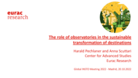The role of observatories in the sustainable transformation of destinations