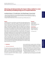Advancing and demonstrating the Impact Indices method to screen the sensitivity of building energy use to occupant behaviour