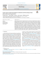 On the value of expert knowledge in estimation and forecasting of solar photovoltaic power generation