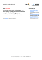 Comparison of printing techniques for the fabrication of flexible carbon nanotube-based ammonia chemiresistive gas sensors