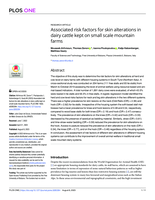 Associated risk factors for skin alterations in dairy cattle kept on small scale mountain farms
