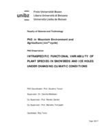 Intraspecific functional variability of plant species in snowbeds and ice holes under changing climatic conditions