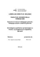 Un’indagine qualitativa sul benessere a Tirana: la prospettiva di Capability Approach