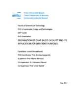 Preparation of char based catalyst and its application for different purposes