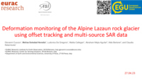Deformation monitoring of the Alpine Lazaun rock glacier using offset tracking and multi-source SAR data