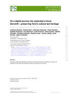 On a digital journey into yesterday’s future: Zeit.shift - preserving Tyrol’s cultural text heritage