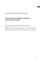 Ruolo del settore pubblico e politiche al tempo del COVID-19