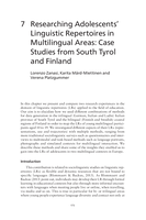 Researching Adolescents' Linguistics Repertoires in Multilingual Areas: Case studies from South Tyrol and Finland