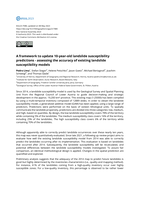 A framework to update 10-year-old landslide susceptibility predictions - assessing the accuracy of existing landslide susceptibility models