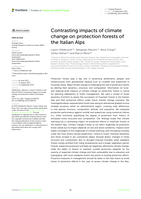 Contrasting impacts of climate change on protection forests of the Italian Alps