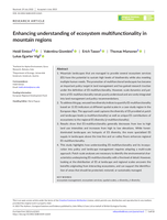 Enhancing understanding of ecosystem multifunctionality in mountain regions