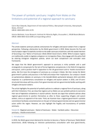 The power of symbolic sanctuary: Insights from Wales on the limitations and potential of a regional approach to sanctuary