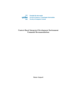 Context-Based Integrated Development Environment: command Recommendations
