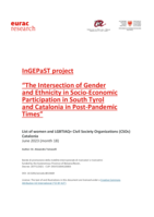 InGEPaST project (WP1) extra Deliverable "List of women and LGBTIAQ+ Civil Society Organizations (CSOs) Catalonia"
