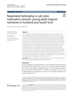 Negotiated belonging in sub-state nationalist contexts: young adult migrant narratives in Scotland and South Tyrol