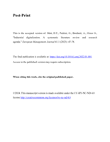 Industrial digitalization: A systematic literature review and research agenda